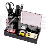 Настольный набор Deli E38254 (16 предметов) пластик, черный, фото3