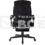 Кресло руководителя Бюрократ T-9950MSG-F Fabric черный Light-20, крестов. пластик, подст. для ног, фото2