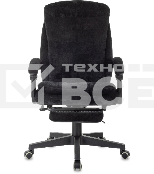 Кресло руководителя Бюрократ T-9950MSG-F Fabric черный Light-20, крестов. пластик, подст. для ног