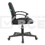 Кресло компьютерное Бюрократ CH-808-LOW/#B 3С11 черный, низкая спинка, сиденье на пиастре, фото9