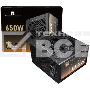 Блок питания Thermalright, 650W 80+ Gold (ATX, 3.1, Full modular, 1x24(20+4)pin, 2xCPU 8(4+4)pin, 2xPCIe*2 8(6+2)pin, 3xSATA3, 2xMOLEX4pin, Active, 120x120mm, 150x140x86mm, APFC, OVP, UVP, SCP, OCP, OTP, OPP, black)