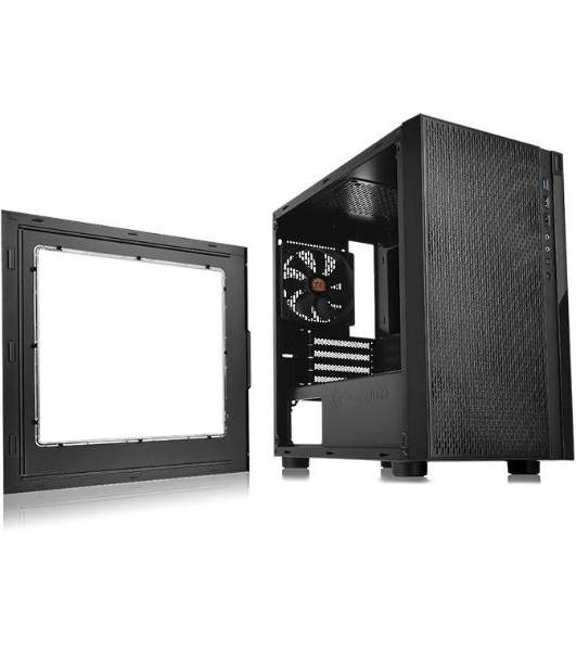 Компьютерный корпус Thermaltake Versa H18 Window черный без БП mATX 2xUSB 2.0 1xUSB 3.0 audio bott PSU