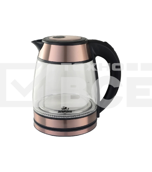 Чайник электрический Добрыня DO-1262 медь, 1,8л, 1,8кВт