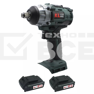 Профессиональный бесщеточный гайковерт аккумуляторный KLPRO KLSS18B-20 (18В, Li-ion-2шт, 2.0А·ч, 250Нм, 2 скорости, подсветка,З/У,в кейсе)