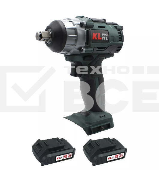 Профессиональный бесщеточный гайковерт аккумуляторный KLPRO KLSS18B-20 (18В, Li-ion-2шт, 2.0А·ч, 250Нм, 2 скорости, подсветка,З/У,в кейсе)