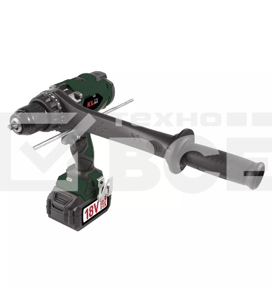 Профессиональный аккумуляторный бесщеточный ударный шуруповерт Klpro KLDM18BHX-20 (18В, Li-ion-2шт, 2.0А·ч, 150Нм, 2 скорости, подсветка, магнитная бита,З/У,в кейсе)