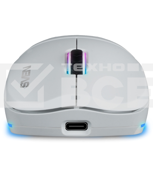Мышь беспроводная SVEN RX-G980W белая (6+1кл. 50-26000 DPI, ПО, RGB-подсветка, игров. упак)