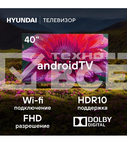 Телевизор Hyundai 40' H-LED40BS5002 черный LED FHD 60Hz Smart TV