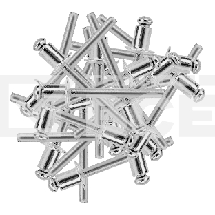 Заклепки алюминиевые Denzel, 3/16'-1/4', 5 х 6 мм, 50 шт.