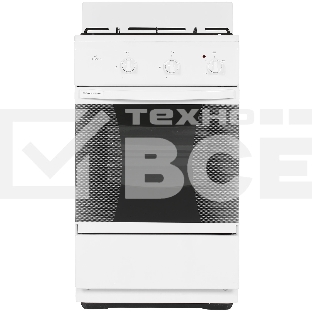 Плита комбинированная Flama CK 2202 W белый, конфорок 2 шт, духовка 30 л, 50 см x 85 см x 38 см