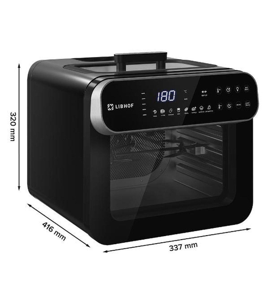 Аэрогриль Libhof AFZ-14 черный, 1600 Вт, 14 л, сенсор, 8 программ