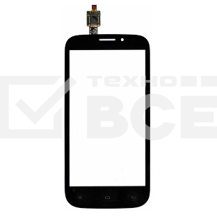 Сенсорное стекло (тачскрин) для Fly IQ4404 Spark, черное