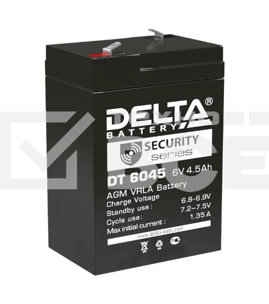 Батарея Delta DT 6045 (6V, 4.5Ah)