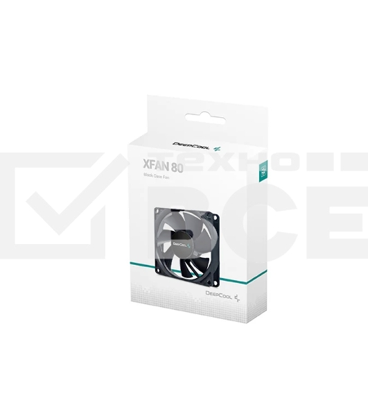 Вентилятор для корпуса DEEPCOOL XFAN 80 черный, 80 мм, 1800 об/мин, 20.3 дБ, 4 pin