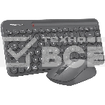 Клавиатура + мышь A4Tech Fstyler FG3200 Air2 клав:серый мышь:серый USB беспроводная slim Multimedia, фото5