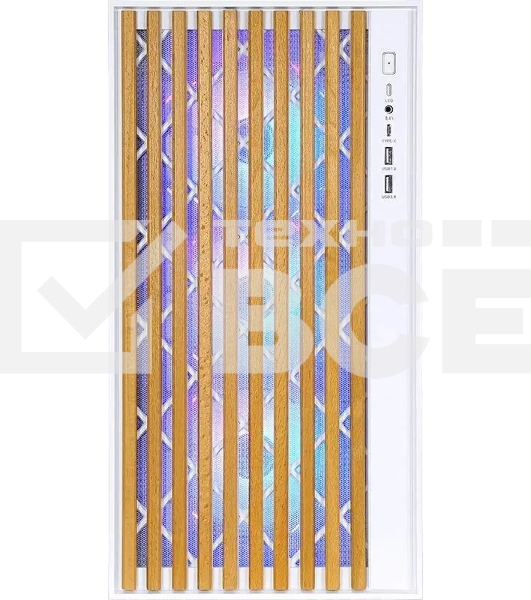 Компьютерный корпус Aerocool / Formula TimberLine T0 белый без БП mATX 6x120mm 6x140mm 2xUSB3.0 audio