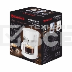 Кофеварка капельная Sakura SA-6117W белый, исп. кофе - молотый, 1.2 л, 700 Вт., фото2