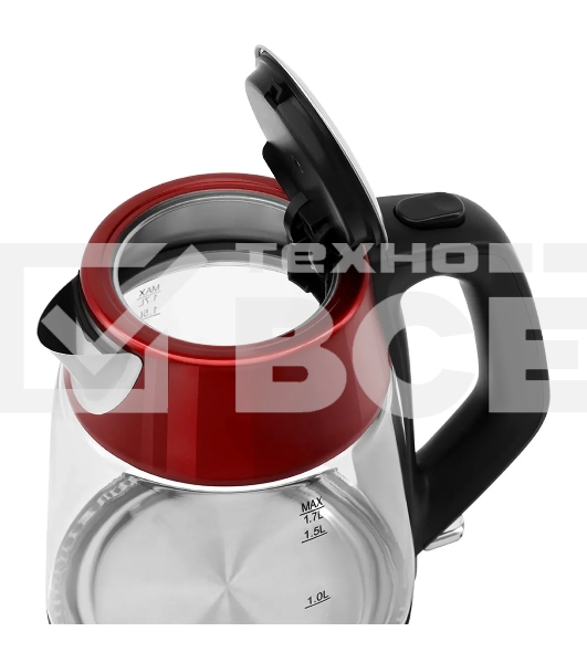 Чайник электрический Polaris PWK 1760CGL 1.7 л, 2150 Вт, красный
