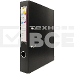 Папка-регистратор Silwerhof 2022106 A4 50мм, двусторонний ПВХ, черный, металлическая окантовка, сборная (упаковка: 2шт), фото 1