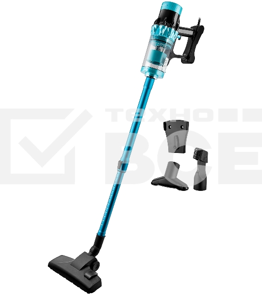 Пылесос вертикальный BRAYER BR4271 голубой, питание от сети, 185 Вт, уборка сухая, пылесборник 0.8 л