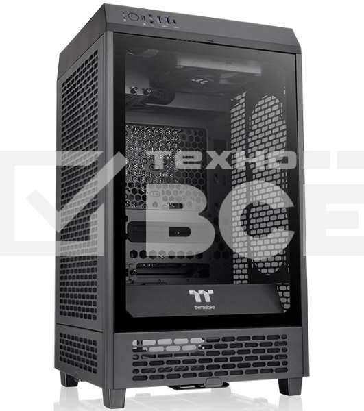 Компьютерный корпус Thermaltake The Tower 200 черный без БП miniITX 11x120мм 5x140мм 2xUSB 3.0 audio bott PSU