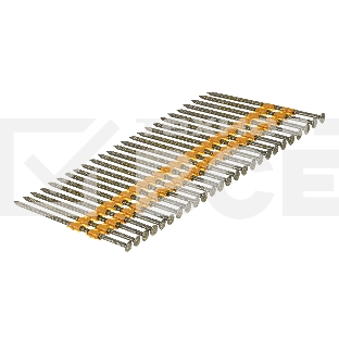 Гвозди Denzel для пнев. нейлера (крашен.), длина - 90 мм, диам. - 3,05 мм, 2000 шт.