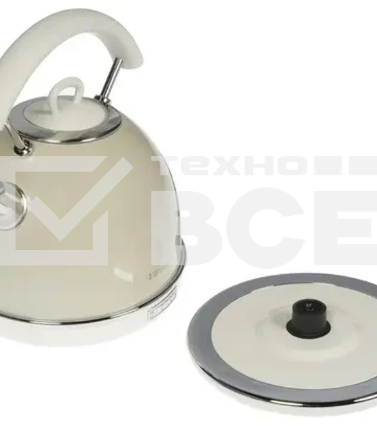 Чайник электрический Ariete Vintage 2877/03. Мощность 2000 Вт, объем 1.7 л, бежевый (6/48)