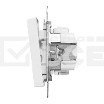 Механизм выключателя EKF UP1-SWW-21 двухклавишный, проходной, белый Эпика, фото4