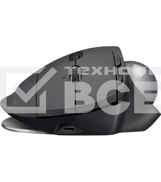 Трекбол беспроводной Logitech MX Ergo графитовый, 2048 dpi, радиоканал, Bluetooth, USB, кнопки - 8