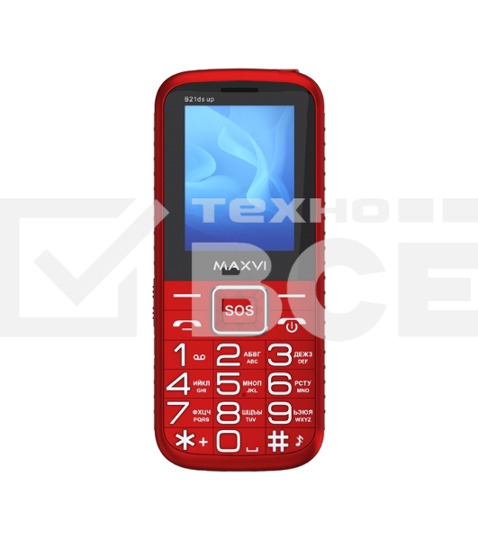 Мобильный телефон Maxvi B21ds up красный