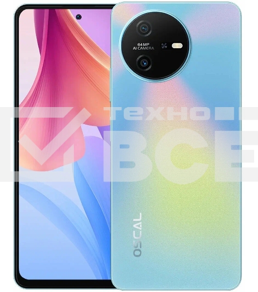 Смартфон OSCAL Tiger 12, 8/128Gb, голубой
