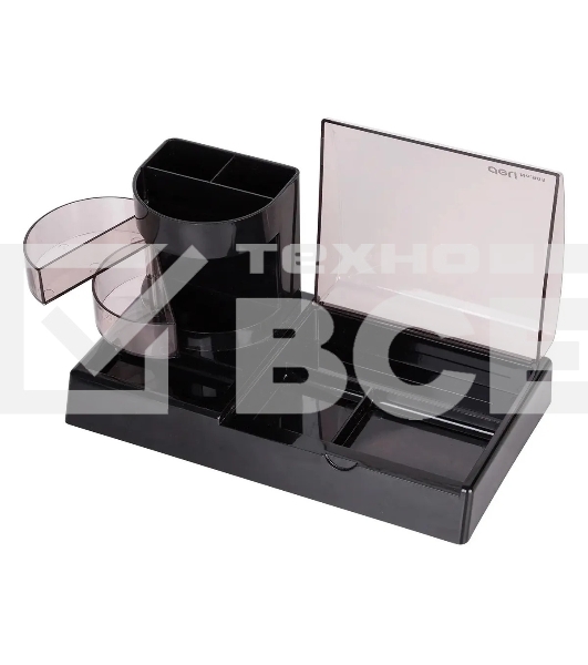 Настольный набор Deli E38254 (16 предметов) пластик, черный