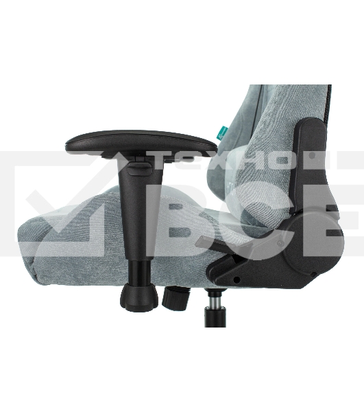 Кресло игровое Бюрократ VIKING KNIGHT LT28 FABRIC серо-голубой крестовина металл/пластик