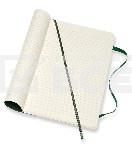 Блокнот Moleskine CLASSIC SOFT QP616K15 Large 130х210мм 192стр. линейка мягкая обложка зеленый