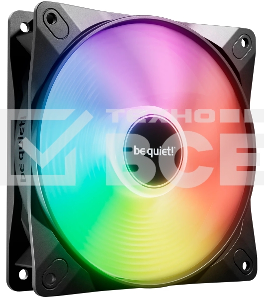 Вентилятор для корпуса be quiet! LIGHT WINGS LX 120мм PWM (120x120x25мм, 4-pin PWM, ARGB, 51.5CFM, 25.5dBA, 1600RPM, черный)