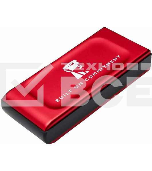 Внешний SSD Kingston XS1000, 2TB, USB 3.2 Gen 2 Type-C, R/W 1050/1000, красный