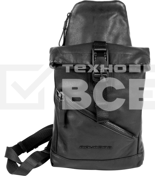 Рюкзак слинг Piquadro Harper CA6784AP/N черный кожа