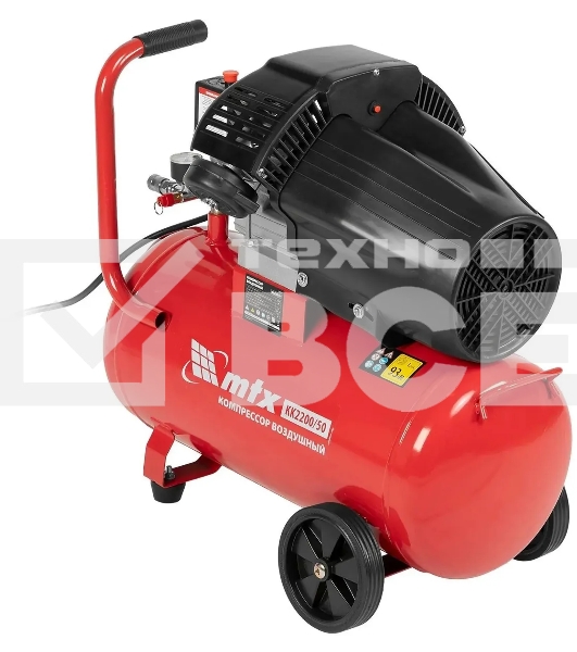 Компрессор воздушный MTX КК-2200/50, 2,2 кВт, 350 л/мин, 50 л, прямой привод, масляный