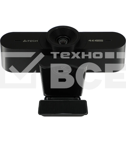 Веб-камера A4Tech PK-1000HA 3840x2160, 30 кадр/с, USB Type-A, микрофон (2 шт, шумоподавление), автоматическая фокусировка, автоосвещение, универсальное крепление