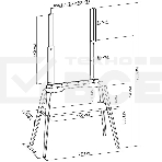 Подставка для телевизора Cactus CS-ST3645BKWN черный/орех, 43'-65' макс. 40 кг, напольный, фото6