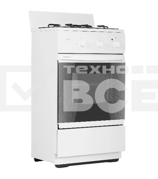 Плита комбинированная Flama CK 2202 W белый, конфорок 2 шт, духовка 30 л, 50 см x 85 см x 38 см