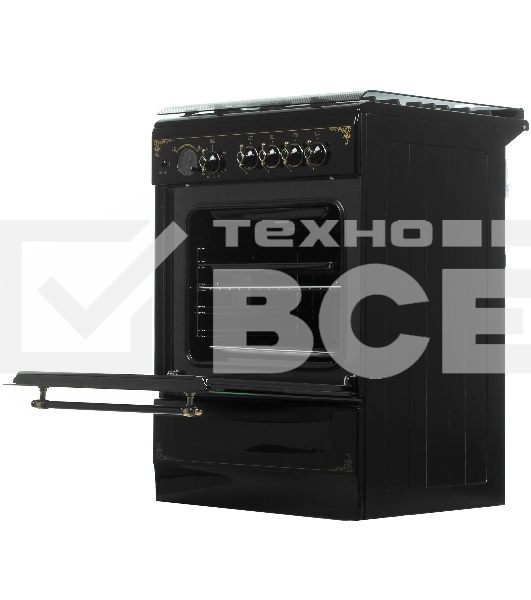 Плита газовая Gefest ПГ 6100-03 0179 черный, конфорок 4 шт, духовка 52 л, 60 см x 85 см x 60 см