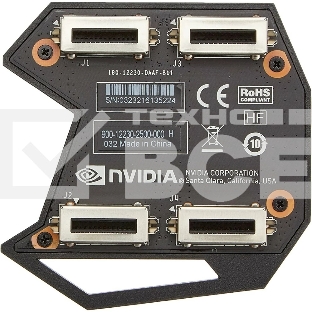 Мост SLI для организации совместной работы двух видеокарт GEFORCE GTX SLI HB BRIDGE, 2-SLOT (900-12230-2500-000) RTL {40}