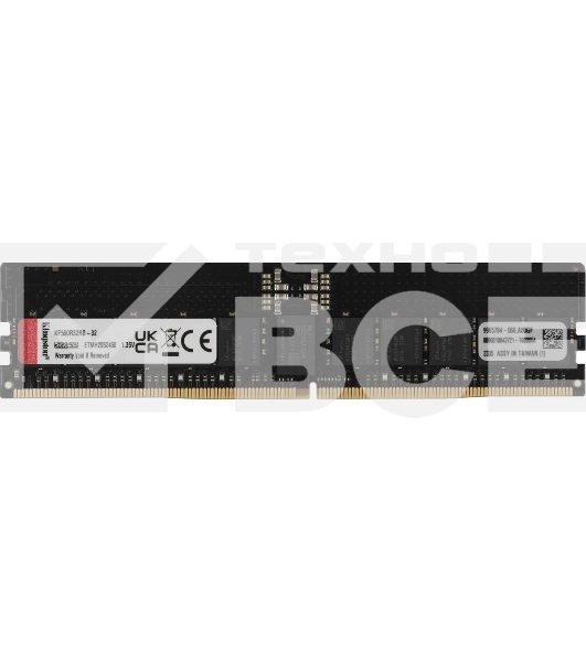 Оперативная память Kingston Fury Renegade Pro, DDR5, 32GB (1x32GB), 6000MHz, CL32, ECC, RDIMM