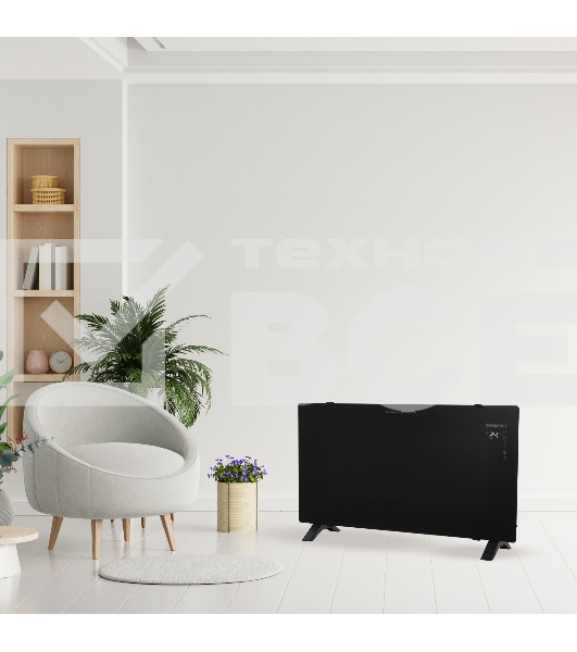 Конвектор Coolfort CF-3940 черный, 2000 Вт, 20 м2, термостат, дисплей, WiFi