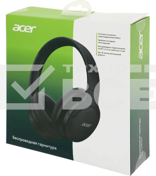 Наушники с микрофоном Acer OHR304 черный мониторные BT оголовье