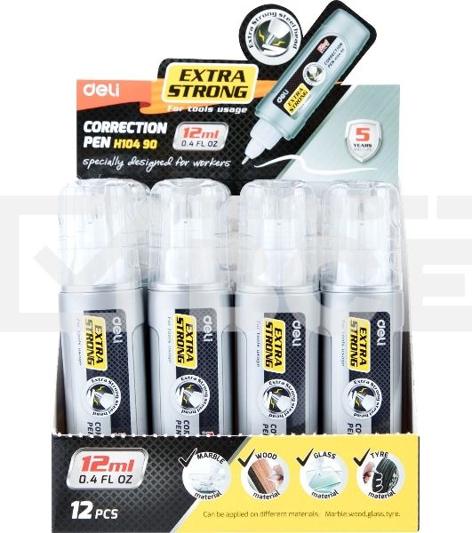 Ручка корректор Deli EH10490 шариковый белый 12мл