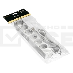 Удлинитель ExeGate ECE-6-5W (EX285836RUS), белый, 5 м, евровилка с заземлением, 6 евророзеток с заземлением, 2200 Вт, фото2