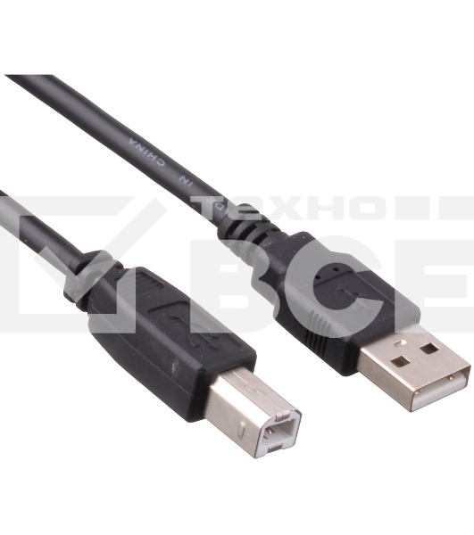 Кабель ExeGate EX-CC-USB2-AMBM-3.0 USB 2.0 Am/Bm, 3м черный