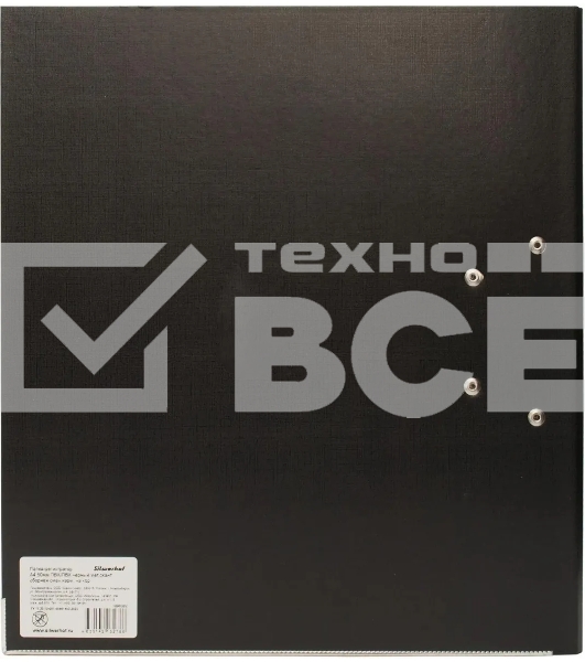 Папка-регистратор Silwerhof 2022106 A4 50мм, двусторонний ПВХ, черный, металлическая окантовка, сборная (упаковка: 2шт)